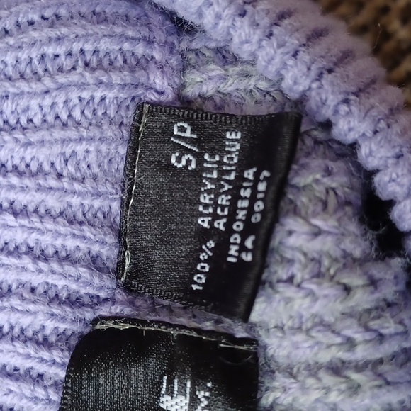 $4 Add-on Purple & Gray Striped Knit Sweater - Size Small - Picture 7 of 7